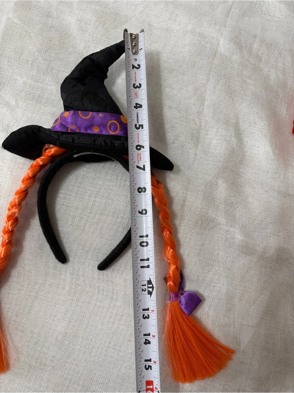 🎃 Costume Set - Witch Hat Headband, Orange Scarf & Orange Ribbon